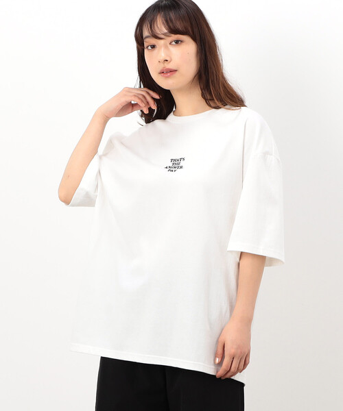 Purple&Yellow（パープルアンドイエロー）の「刺繍×プリント半袖Ｔシャツ（Tシャツ/カットソー・メンズ・ホワイト/ブラック/ブルー/グレイッシュベージュ・SMALL/MEDIUM/LARGE）」の19枚目の写真