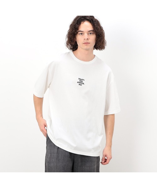 セール】刺繍×プリント半袖Tシャツ（Tシャツ/カットソー