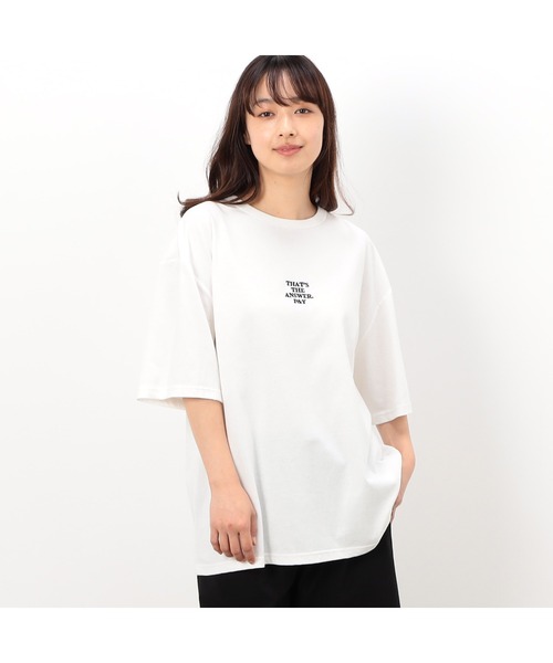 Purple&Yellow（パープルアンドイエロー）の「刺繍×プリント半袖Ｔシャツ（Tシャツ/カットソー・メンズ・ホワイト/ブラック/ブルー/グレイッシュベージュ・SMALL/MEDIUM/LARGE）」の6枚目の写真