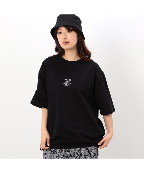 Purple&Yellow（パープルアンドイエロー）の「刺繍×プリント半袖Ｔシャツ（Tシャツ/カットソー・メンズ・ホワイト/ブラック/ブルー/グレイッシュベージュ・SMALL/MEDIUM/LARGE）」の8枚目の写真