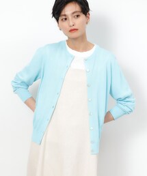 OPAQUE.CLIP | シアークルーネックニットカーディガン【洗濯機洗い可/接触冷感/抗ピル】(カーディガン/ボレロ)