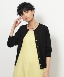 OPAQUE.CLIP | シアークルーネックニットカーディガン【洗濯機洗い可/接触冷感/抗ピル】(カーディガン/ボレロ)