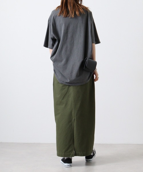 MODISH GAZE(モディシュガゼ)の「MODISH GAZE LOVEロゴプリント ピグメント加工 ビッグシルエットTシャツ 半袖(Tシャツ/カットソー・メンズ・ネイビー/スミクロ/アイボリー・F)」の22枚目の写真