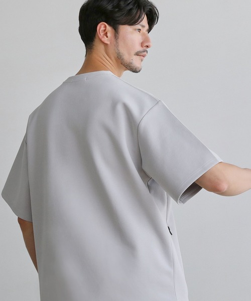 SPU(スプ)の「【セットアップ対応】コットンポンチクルーネック半袖プルオーバー(Tシャツ/カットソー・メンズ・ホワイト/ネイビー/チャコール/グレー/ブラック・XL/L/M/S)」の22枚目の写真
