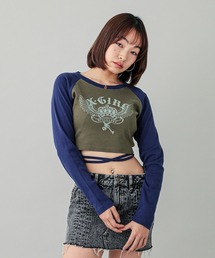 X-girl | CROWN AND WINGS RAGLAN L/S BABY TEE(Tシャツ/カットソー)