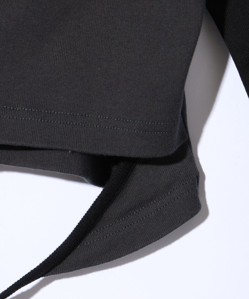 X-girl（エックスガール）の「CROWN AND WINGS RAGLAN L/S BABY TEE（Tシャツ/カットソー・レディース・オフホワイト/オリーブ/チャコール・S/M）」の12枚目の写真