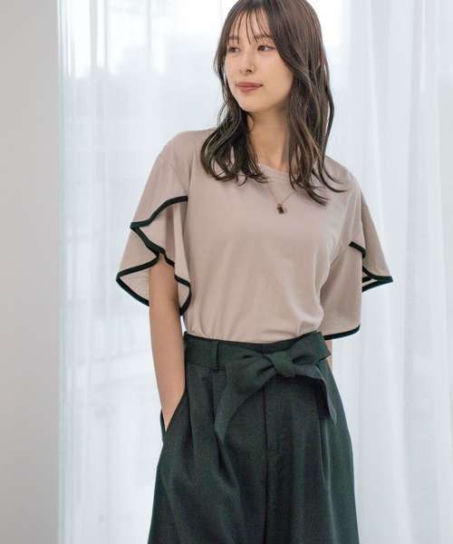 Jayro(ジャイロ)の「カノコパイピングフレアースリーブブラウス(シャツ/ブラウス・レディース・ホワイト系その他/ブラック/グレー系その他・M)」の20枚目の写真