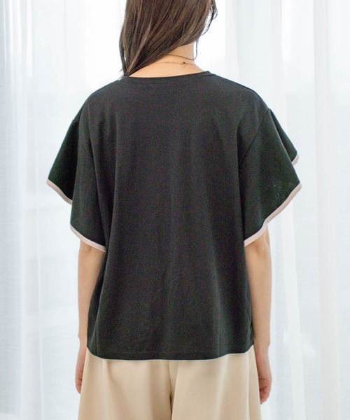 Jayro(ジャイロ)の「カノコパイピングフレアースリーブブラウス(シャツ/ブラウス・レディース・ホワイト系その他/ブラック/グレー系その他・M)」の6枚目の写真