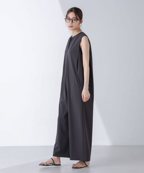 NANO universe（ナノユニバース）の「AtPARK＆DAILYWEAR/カットジョーゼットサロペ（サロペット/オーバーオール・レディース・ベージュ/チャコール・M/S）」の11枚目の写真