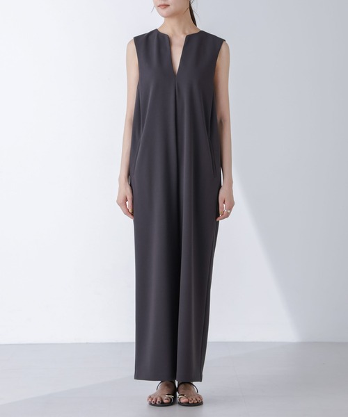 NANO universe（ナノユニバース）の「AtPARK＆DAILYWEAR/カットジョーゼットサロペ（サロペット/オーバーオール・レディース・ベージュ/チャコール・M/S）」の17枚目の写真