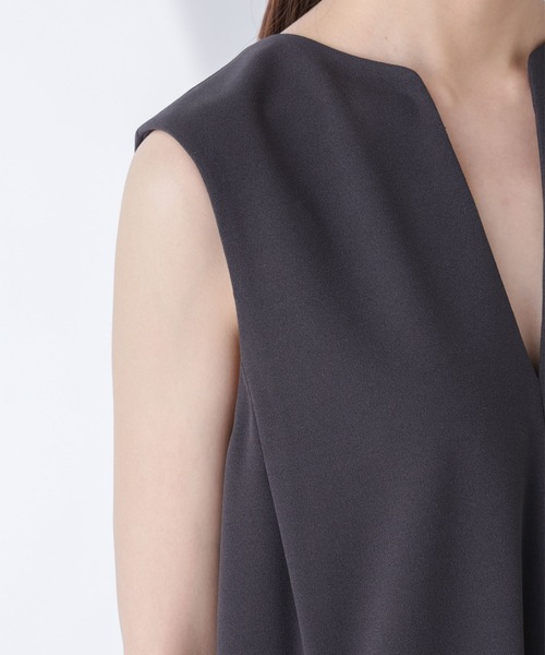 NANO universe（ナノユニバース）の「AtPARK＆DAILYWEAR/カットジョーゼットサロペ（サロペット/オーバーオール・レディース・ベージュ/チャコール・M/S）」の21枚目の写真