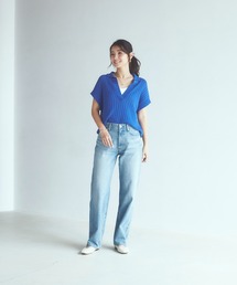 美品！サイズ23 YANUK Low Rise Trick Denim LEA YANUK（ヤヌーク）の「Low Rise Trick Denim ボーイズストレート