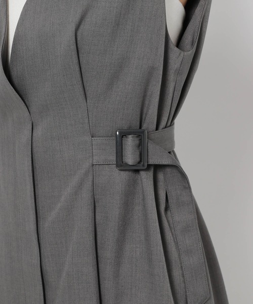 mysty woman(ミスティウーマン)の「サイドタブジャンスカ 135839(ジャンパースカート・レディース・チャコールグレー/ダークブラウン/ベージュ・FREE)」の17枚目の写真