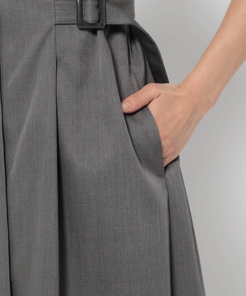 mysty woman(ミスティウーマン)の「サイドタブジャンスカ 135839(ジャンパースカート・レディース・チャコールグレー/ダークブラウン/ベージュ・FREE)」の16枚目の写真