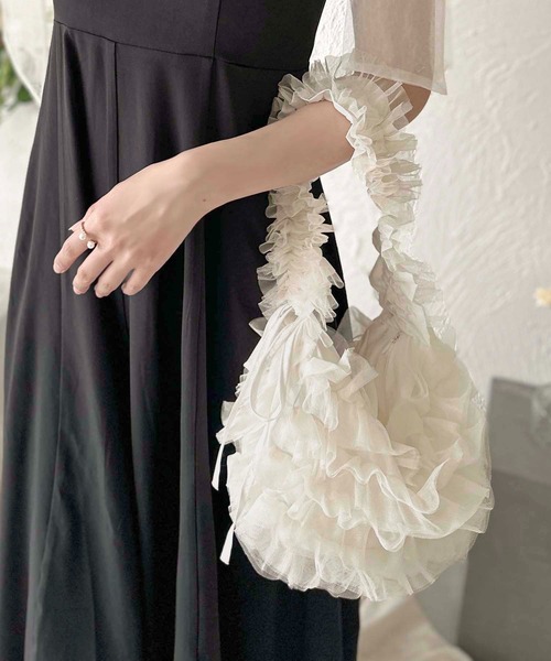 apres jour clair】マルチウェイチュールフリルバッグ【ZOZOTOWN限定