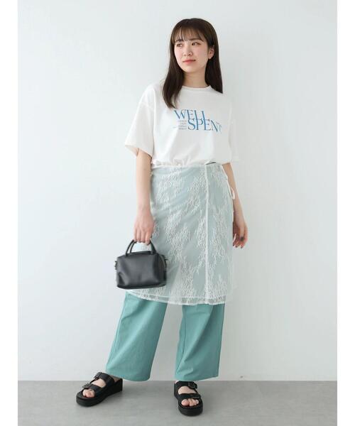 【国内発送】VALENTINO シルク グリーン パンツ セール】イージーサイドラインパンツ（その他パンツ）｜Green