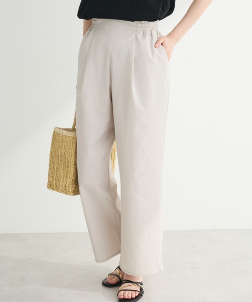 Green　Parks（グリーンパークス）の「イージーサイドラインパンツ（その他パンツ・レディース・グリーン/ブラック/ホワイト系その他2/ベージュ・FREE）」の2枚目の写真