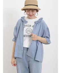 Samansa Mos2 | フリル2枚重ね襟ブラウス(シャツ/ブラウス)