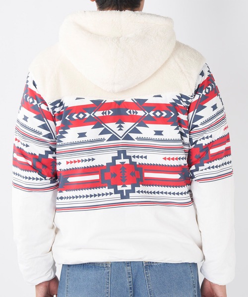 Ocean Pacific（オーシャンパシフィック）の「OP/オーピー 2WAYジャケット/リバーシブル ボアフリース素材 オーバーサイズ ユニセックス 534207（その他アウター・メンズ・ホワイト/ブラウン/ブラック・M/L/XL）」の12枚目の写真