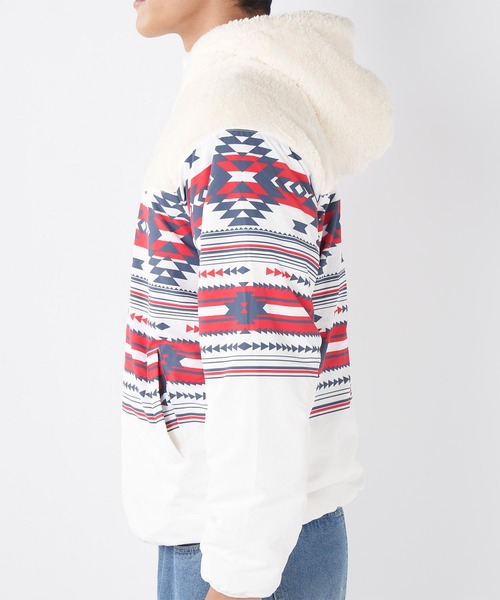 Ocean Pacific（オーシャンパシフィック）の「OP/オーピー 2WAYジャケット/リバーシブル ボアフリース素材 オーバーサイズ ユニセックス 534207（その他アウター・メンズ・ホワイト/ブラウン/ブラック・M/L/XL）」の11枚目の写真