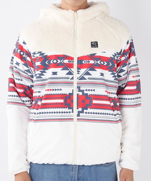 Ocean Pacific（オーシャンパシフィック）の「OP/オーピー 2WAYジャケット/リバーシブル ボアフリース素材 オーバーサイズ ユニセックス 534207（その他アウター・メンズ・ホワイト/ブラウン/ブラック・M/L/XL）」の10枚目の写真