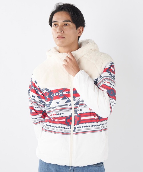 Ocean Pacific（オーシャンパシフィック）の「OP/オーピー 2WAYジャケット/リバーシブル ボアフリース素材 オーバーサイズ ユニセックス 534207（その他アウター・メンズ・ホワイト/ブラウン/ブラック・M/L/XL）」の8枚目の写真