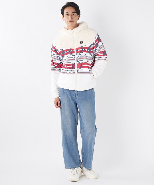 Ocean Pacific（オーシャンパシフィック）の「OP/オーピー 2WAYジャケット/リバーシブル ボアフリース素材 オーバーサイズ ユニセックス 534207（その他アウター・メンズ・ホワイト/ブラウン/ブラック・M/L/XL）」の9枚目の写真