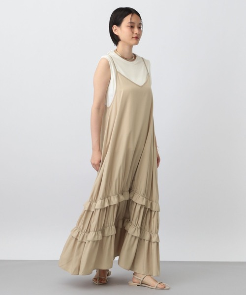A part by（アパートバイ）の「2PSETキャミワンピース（ワンピース・レディース・ベージュ/ブラック・FREE）」の9枚目の写真