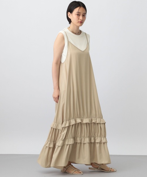 A part by（アパートバイ）の「2PSETキャミワンピース（ワンピース・レディース・ベージュ/ブラック・FREE）」の8枚目の写真