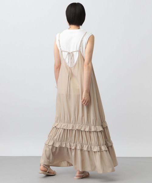 A part by（アパートバイ）の「2PSETキャミワンピース（ワンピース・レディース・ベージュ/ブラック・FREE）」の7枚目の写真