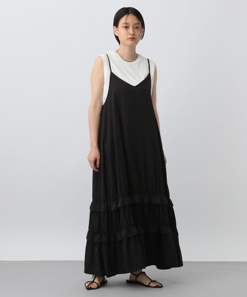 A part by（アパートバイ）の「2PSETキャミワンピース（ワンピース・レディース・ベージュ/ブラック・FREE）」の6枚目の写真