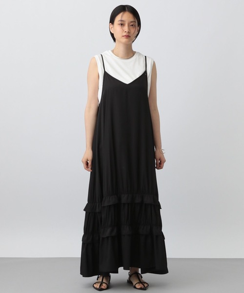 A part by（アパートバイ）の「2PSETキャミワンピース（ワンピース・レディース・ベージュ/ブラック・FREE）」の3枚目の写真