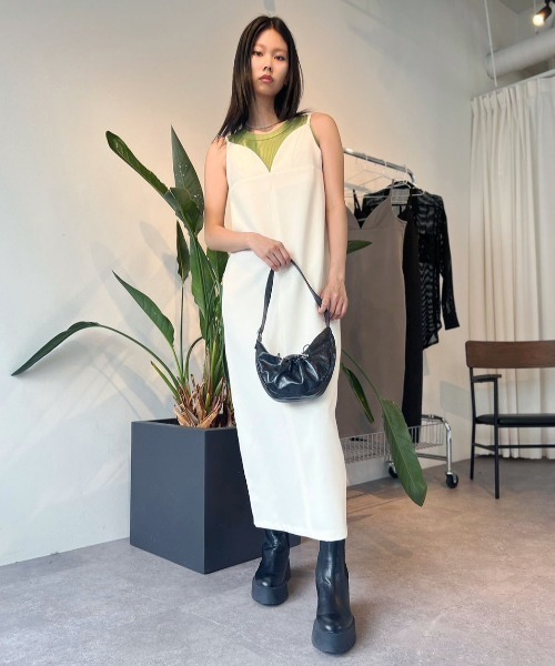 Solace（ソレイス）の「ドロストデザインハーフムーンバッグ（ハンドバッグ・レディース・ブルー/シルバー/ブラック・FREE）」の9枚目の写真