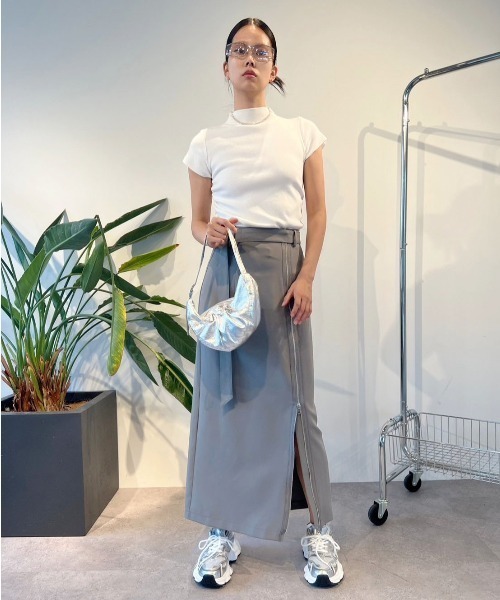 Solace（ソレイス）の「ドロストデザインハーフムーンバッグ（ハンドバッグ・レディース・ブルー/シルバー/ブラック・FREE）」の10枚目の写真