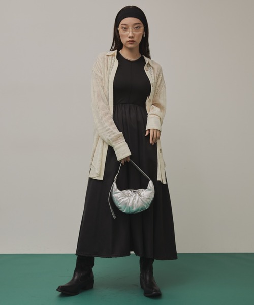 Solace（ソレイス）の「ドロストデザインハーフムーンバッグ（ハンドバッグ・レディース・ブルー/シルバー/ブラック・FREE）」の15枚目の写真