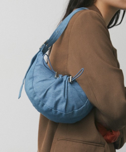 Solace（ソレイス）の「ドロストデザインハーフムーンバッグ（ハンドバッグ・レディース・ブルー/シルバー/ブラック・FREE）」の16枚目の写真