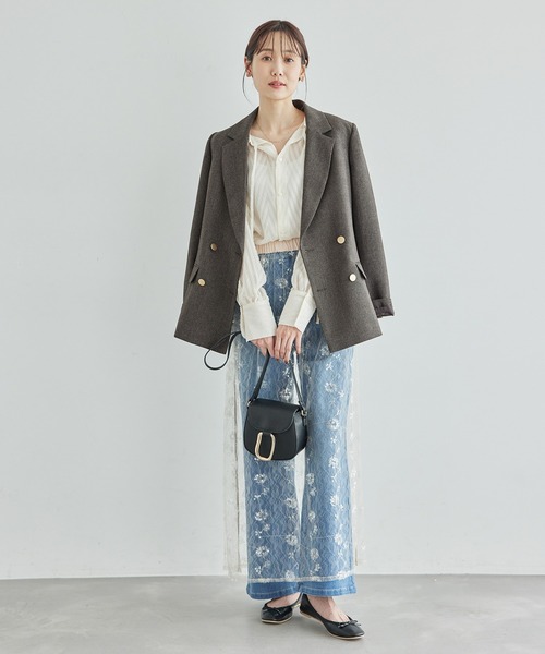 ROPE' PICNIC(ロペピクニック)の「スパンコール刺繍レーススカート(スカート・レディース・キナリ/ブラック・38)」の12枚目の写真