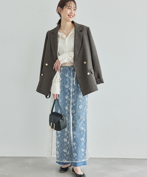 ROPE' PICNIC(ロペピクニック)の「スパンコール刺繍レーススカート(スカート・レディース・キナリ/ブラック・38)」の11枚目の写真