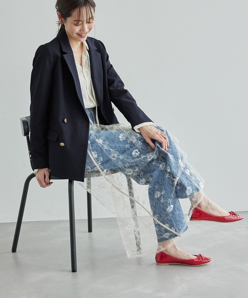 ROPE' PICNIC(ロペピクニック)の「スパンコール刺繍レーススカート(スカート・レディース・キナリ/ブラック・38)」の3枚目の写真