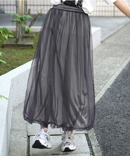 zootie（ズーティー）の「ラメチュール バルーンスカート（スカート・レディース・ブラック/グレー・M）」の14枚目の写真