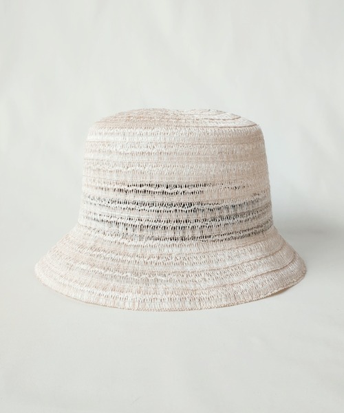 ORIENT MILLINERY（オリエント ミリナリー）の「LAY【ﾚｲ】リネンレース編みハット（ハット・レディース・ブラック/ナチュラル・FREE）」の22枚目の写真