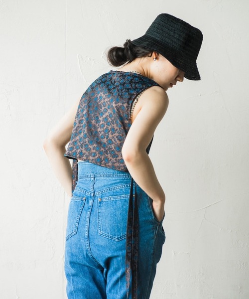 ORIENT MILLINERY（オリエント ミリナリー）の「LAY【ﾚｲ】リネンレース編みハット（ハット・レディース・ブラック/ナチュラル・FREE）」の17枚目の写真