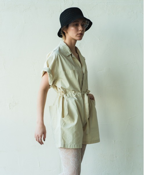 ORIENT MILLINERY（オリエント ミリナリー）の「LAY【ﾚｲ】リネンレース編みハット（ハット・レディース・ブラック/ナチュラル・FREE）」の8枚目の写真