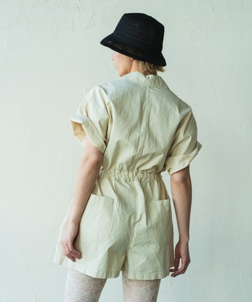 ORIENT MILLINERY（オリエント ミリナリー）の「LAY【ﾚｲ】リネンレース編みハット（ハット・レディース・ブラック/ナチュラル・FREE）」の9枚目の写真