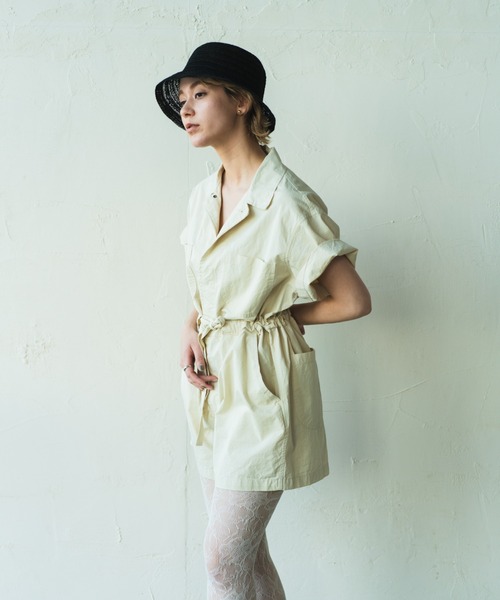 ORIENT MILLINERY（オリエント ミリナリー）の「LAY【ﾚｲ】リネンレース編みハット（ハット・レディース・ブラック/ナチュラル・FREE）」の13枚目の写真