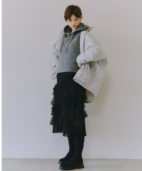 emmi（エミ）の「フーディーニットプルオーバー（ニット/セーター