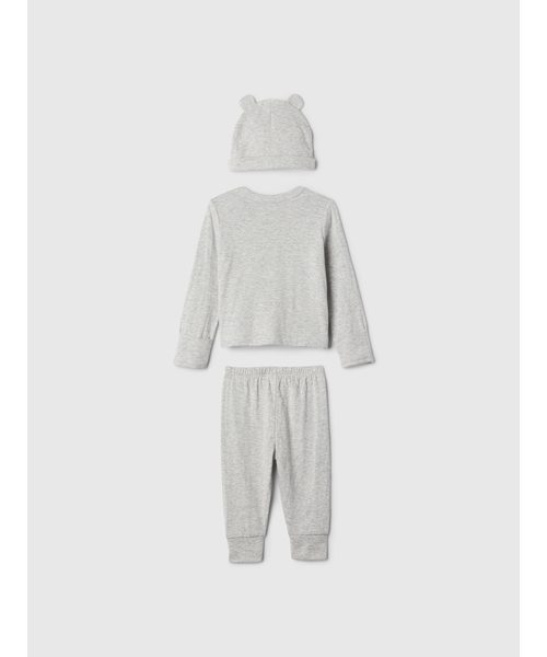 GAP(ギャップ)の「ラップ 3点セット (ベビー)(セットアップ・キッズ・ブルー/ピンク/グレー・80cm/90cm/70cm/60cm)」の7枚目の写真