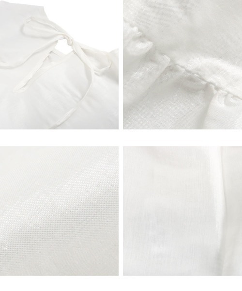 KOBE LETTUCE(コウベレタス)の「バックリボンボリューミーティアードシャイニーチュニック(チュニック・レディース・ホワイト/ブラック・M)」の12枚目の写真