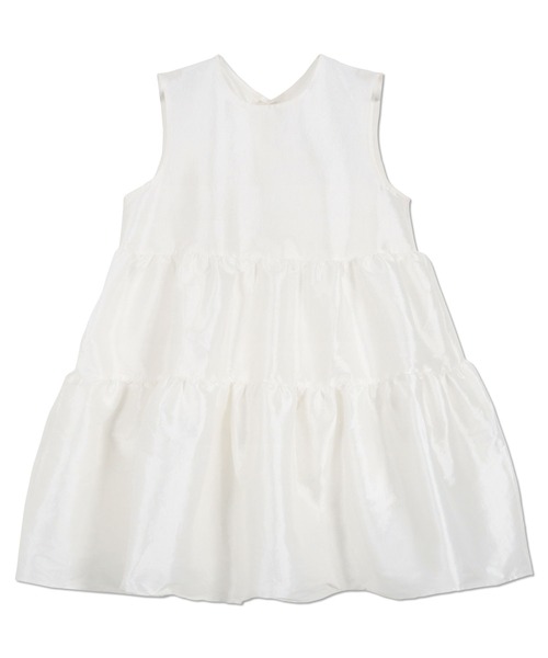 KOBE LETTUCE(コウベレタス)の「バックリボンボリューミーティアードシャイニーチュニック(チュニック・レディース・ホワイト/ブラック・M)」の13枚目の写真