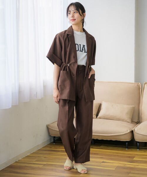 RETRO GIRL(レトロガール)の「麻ライクラフパンツ(その他パンツ・レディース・ブラウン/ブラック/ライトグレー・FREE)」の17枚目の写真